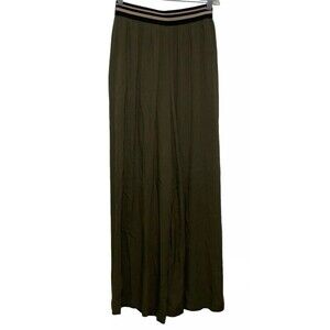 Dolan Wide Leg Pull On Pants Women Size XS Olive Green High Rise Gaucho Gypsy